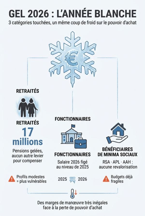 Panorama des catégories touchées par le gel